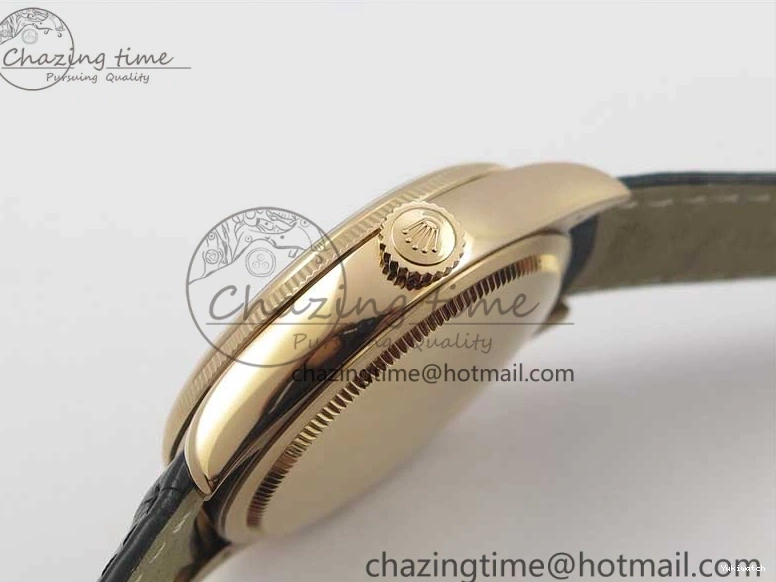 Markers Edition on Date BP Real Stick Cellini Black SA3165 RG 50519 Best Black Maker Dial Strap Leather 0725